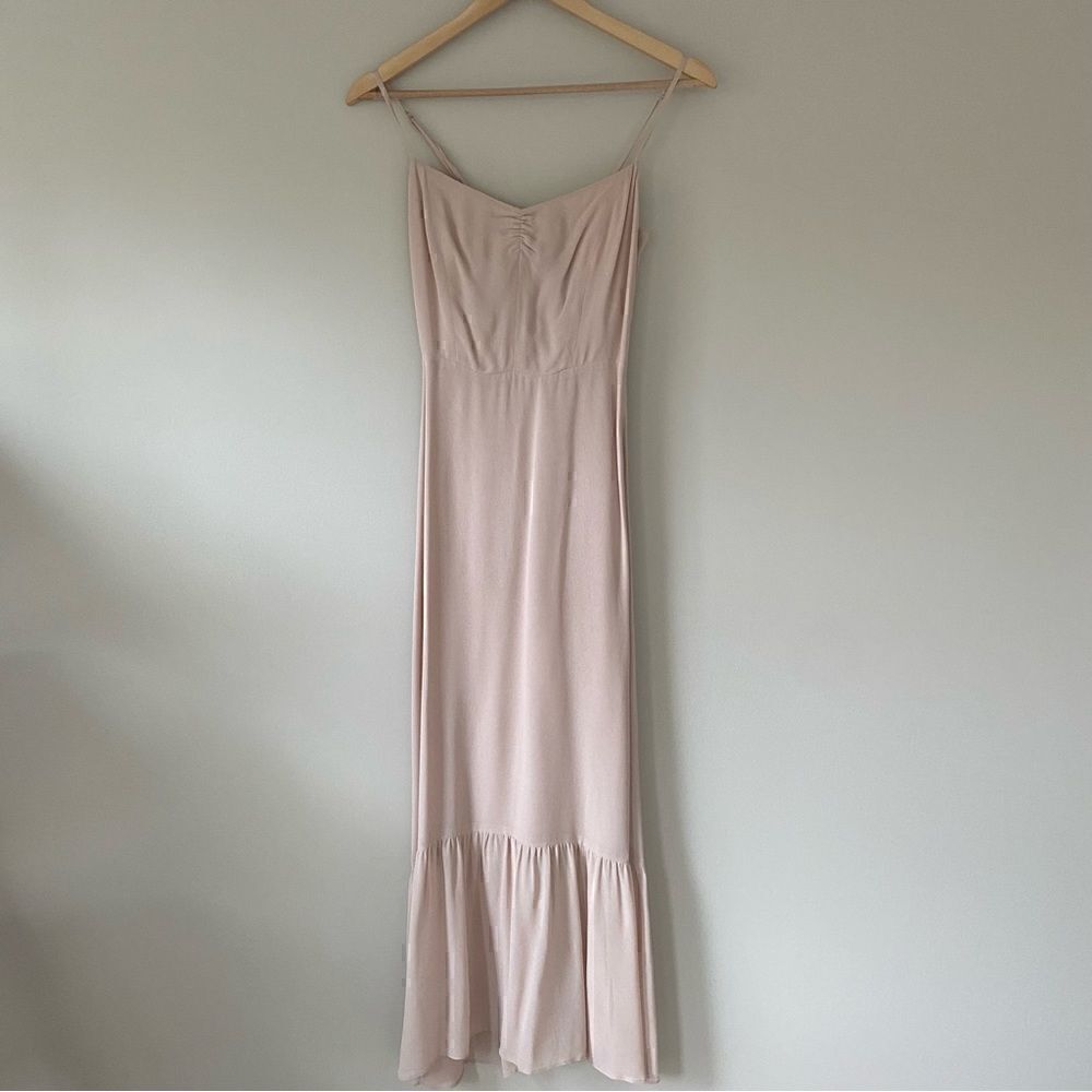 Reformation Full Length Dress Tan Nude color Worn Once size 2